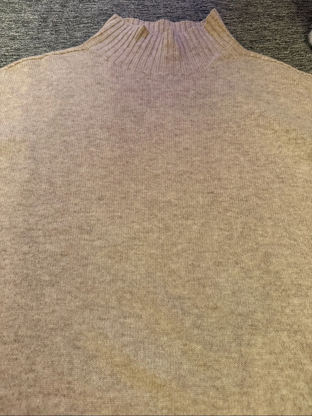 Almina Concept Taupe Mock Neck Sweater